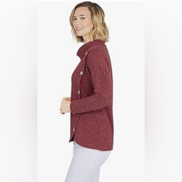 Ruby Rd. Women's Cozy Button Overlay Top small - Picture 6 of 11